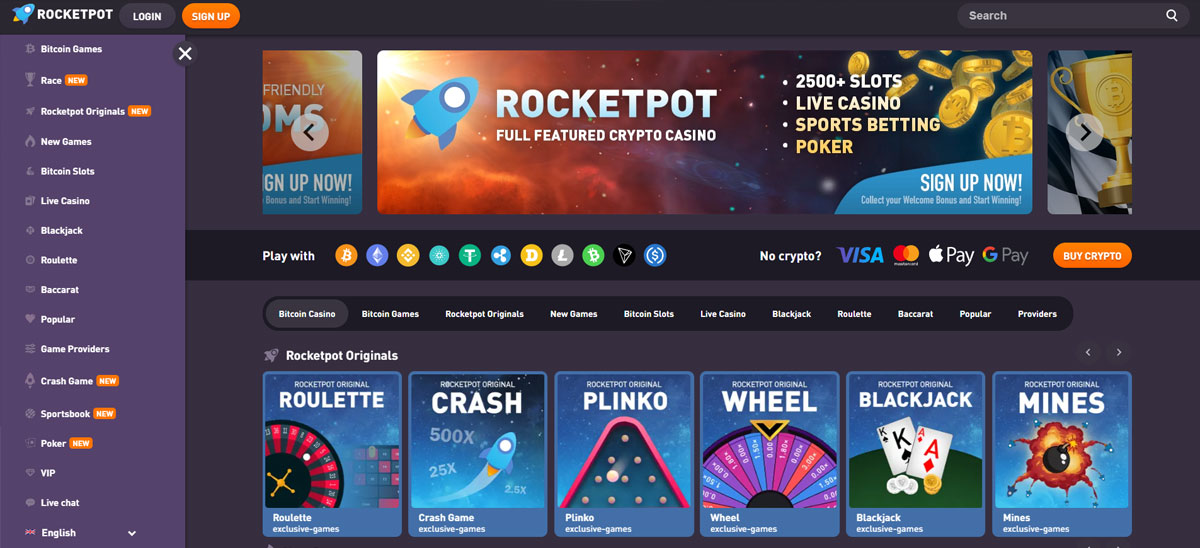 Rocketpot Crypto Sportsbook